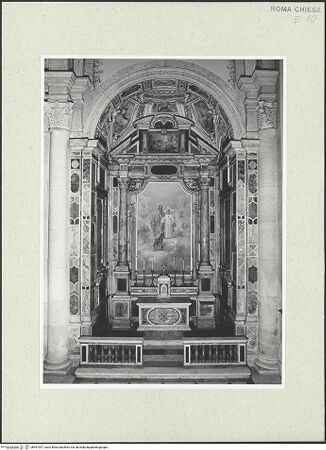 Vorderseite von Sopr. BAS ROMA [https://www.deutsche-digitale-bibliothek.de/content/lizenzen/rv-ez/] San Giacomo degli SpagnoliCappella di San Giuseppe - Blick in die Kapelle vom Kirchenschiff aus, bh491007_recto. Foto.