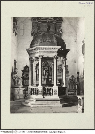 Vorderseite von Savio, Oscar [https://www.deutsche-digitale-bibliothek.de/content/lizenzen/rv-ez/] Tempietto der heiligen Helena - Gesamtansicht, bh491083-16_recto. Foto.