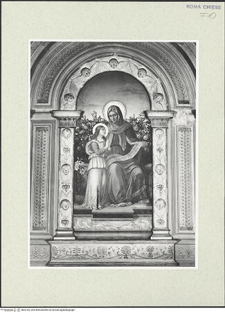 Vorderseite von Sopr. BAS ROMA [https://www.deutsche-digitale-bibliothek.de/content/lizenzen/rv-ez/] Die heilige Anna mit der kleinen Maria - , bh491543_recto. Foto.