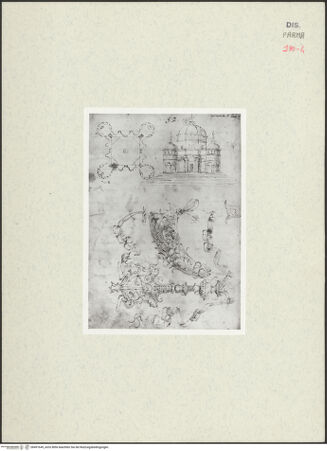 Vorderseite von Tosi, Libero [https://www.deutsche-digitale-bibliothek.de/content/lizenzen/rv-ez/] Codex 1535Feston und Kandelaber: Details des antiken Reliefs in der Vorhalle des Pantheon - , bh491649_recto. Foto.