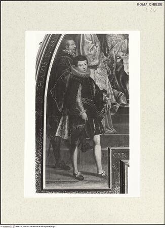 Vorderseite von Sopr. BAS Roma [https://www.deutsche-digitale-bibliothek.de/content/lizenzen/rv-ez/] Kanonisation der Heiligen Ignatius und Franz Xaver - Detail, bh491978_recto. Foto.