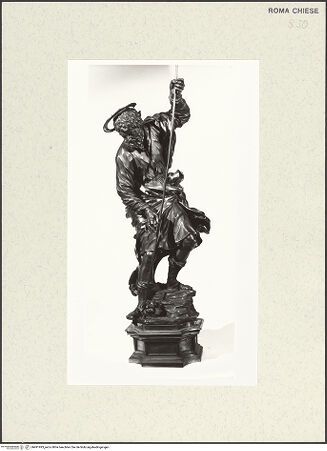Vorderseite von Sopr. BAS ROMA [https://www.deutsche-digitale-bibliothek.de/content/lizenzen/rv-ez/] Statuetten vom Altar des heiligen Franz XaverDer heilige Isidor Agricola von Madrid - , bh491993_recto. Foto.