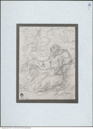 Vorderseite von Nationalmuseum [https://www.deutsche-digitale-bibliothek.de/content/lizenzen/rv-ez/] Der sterbende heilige Franziskus - , bh492077_recto. Foto.