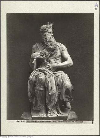 Vorderseite von Alinari [https://www.deutsche-digitale-bibliothek.de/content/lizenzen/rv-ez/] Moses - , bh492405_recto. Foto.
