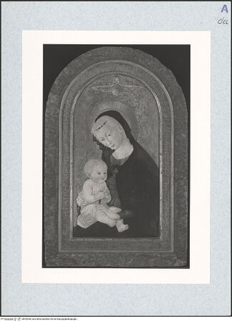 Vorderseite von Art Institute [https://rightsstatements.org/page/CNE/1.0/] Maria mit Kind - , bh492468_recto. Foto.