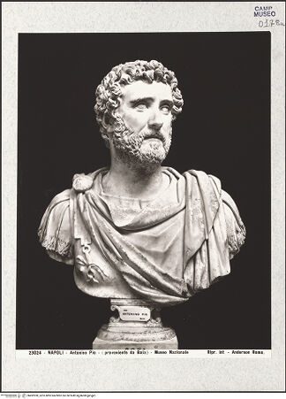 Vorderseite von Alinari [https://www.deutsche-digitale-bibliothek.de/content/lizenzen/rv-ez/] Büste des Antoninus Pius - Gesamtansicht, bh492990_recto. Foto.