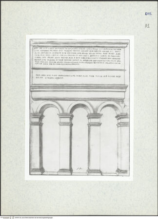 Vorderseite von Courtauld Institute [https://www.deutsche-digitale-bibliothek.de/content/lizenzen/rv-ez/] Houfe AlbumFolio 14: Aufriss eines Aquädukts - , bh493120_recto. Foto.