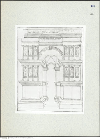 Vorderseite von Courtauld Institute [https://www.deutsche-digitale-bibliothek.de/content/lizenzen/rv-ez/] Houfe AlbumFolio 19: Ansicht des Ianus Quadrifrons auf dem Forum Boarium - , bh493125_recto. Foto.