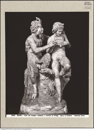 Vorderseite von Alinari [https://www.deutsche-digitale-bibliothek.de/content/lizenzen/rv-fz/] Pan und Daphnis, Kopie einer Gruppe der zweiten Hälfte des 2. Jahrhundertsv. Chr. - , bh493130_recto. Foto.