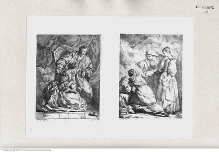 Vorderseite von Biblioteca Apostolica Vaticana [http://creativecommons.org/publicdomain/mark/1.0/] Illustrationen zu Fabeln von Jean de La FontaineDie verliebte Kurtisane; Der Einsiedler - , bh493218. Foto.