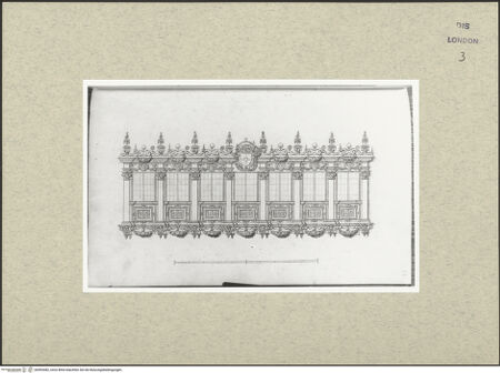 Vorderseite von Courtauld Institute [https://www.deutsche-digitale-bibliothek.de/content/lizenzen/rv-ez/] Varii Disegni d'Architettura...Seite 53: Entwurf für eine Fürstenloge - , bh493482_recto. Foto.