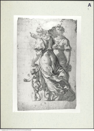 Vorderseite von Galleria Regionale della Sicilia - Palazzo Abatellis - Palermo - Archivio Fotografico [https://www.deutsche-digitale-bibliothek.de/content/lizenzen/rv-ez/] Studie zu drei Frauen mit einem kleinen Kind - , bh493968_recto. Foto.