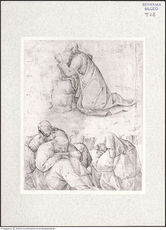 Vorderseite von Kupferstichkabinett [https://www.deutsche-digitale-bibliothek.de/content/lizenzen/rv-ez/] Christus am Ölberg und die drei schlafenden Jünger - , bh494029_recto. Foto: Anders, Jörg P..