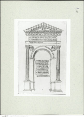 Vorderseite von Courtauld Institute [https://www.deutsche-digitale-bibliothek.de/content/lizenzen/rv-ez/] Houfe AlbumFolio 1: eintoriger Triumphbogen - , bh494198_recto. Foto.