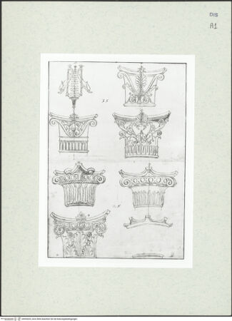 Vorderseite von Courtauld Institute [https://www.deutsche-digitale-bibliothek.de/content/lizenzen/rv-ez/] Houfe AlbumFolio 6: Aufnahmen und Details verschiedener korinthisierender und kompositer Kapitelle - , bh494203_recto. Foto.