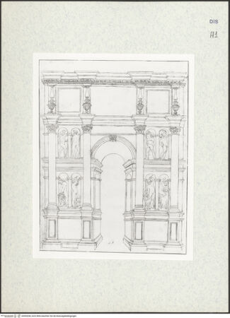 Vorderseite von Courtauld Institute [https://www.deutsche-digitale-bibliothek.de/content/lizenzen/rv-ez/] Houfe AlbumFolio 11: Triumphbogen mit Figurennischen - , bh494208_recto. Foto.