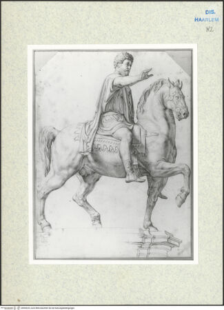 Vorderseite von Teylers Museum [http://creativecommons.org/publicdomain/mark/1.0/] Die Reiterstatue des Marc Aurel - , bh494225_recto. Foto.