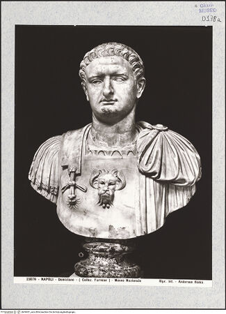 Vorderseite von Alinari [https://www.deutsche-digitale-bibliothek.de/content/lizenzen/rv-ez/] Büste des Domitian - Gesamtansicht, bh494431_recto. Foto.