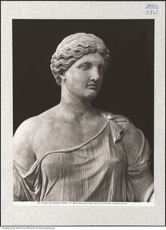 Vorderseite von Alinari [https://www.deutsche-digitale-bibliothek.de/content/lizenzen/rv-ez/] Flora Farnese - Detail: Kopf und Oberkörper, bh494434_recto. Foto.