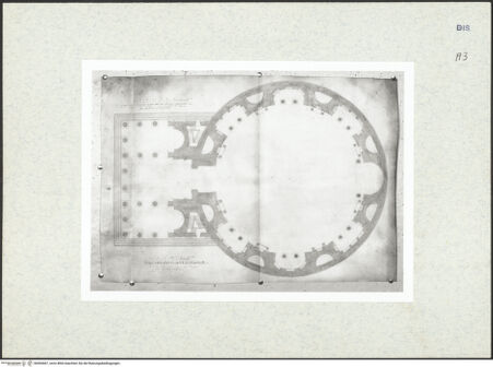 Vorderseite von Courtauld Institute [https://www.deutsche-digitale-bibliothek.de/content/lizenzen/rv-ez/] Houfe AlbumFolio 52: Grundriss des Pantheons - , bh494467_recto. Foto.