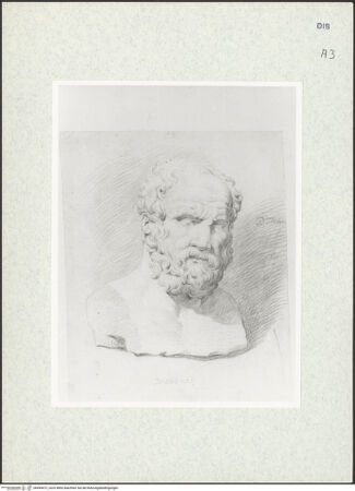 Vorderseite von Courtauld Institute [https://www.deutsche-digitale-bibliothek.de/content/lizenzen/rv-ez/] Houfe AlbumFolio 56: Büste des Diogenes - , bh494472_recto. Foto.