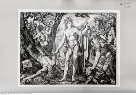 Vorderseite von Istituto Nazionale per la Grafica [http://creativecommons.org/publicdomain/mark/1.0/] Die Schändung des Marsyas - , bh494744. Foto.