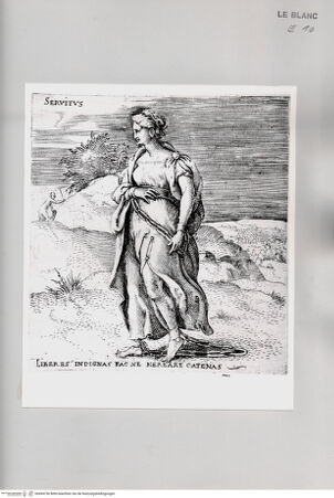 Vorderseite von Istituto Nazionale per la Grafica [http://creativecommons.org/publicdomain/mark/1.0/] Emblematische SujetsServitus - , bh494750. Foto.