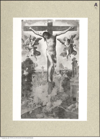 Vorderseite von Pinacoteca Civica [https://www.deutsche-digitale-bibliothek.de/content/lizenzen/rv-ez/] Kreuzigung und zwei Engel - , bh495249_recto. Foto.