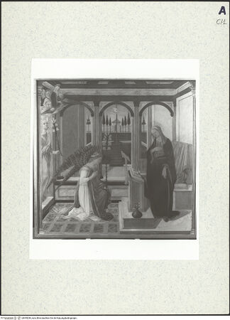 Vorderseite von Sopr. BAS FI [https://www.deutsche-digitale-bibliothek.de/content/lizenzen/rv-ez/] Verkündigung - , bh495298_recto. Foto.