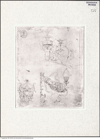 Vorderseite von Kupferstichkabinett [https://www.deutsche-digitale-bibliothek.de/content/lizenzen/rv-ez/] Groteskenstudie - , bh495448_recto. Foto: Anders, Jörg P..