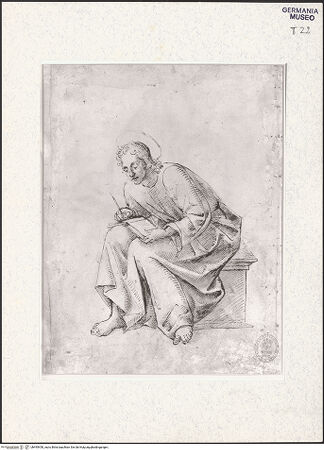 Vorderseite von Kupferstichkabinett [https://www.deutsche-digitale-bibliothek.de/content/lizenzen/rv-ez/] Schreibender Evangelist - , bh495450_recto. Foto: Anders, Jörg P..