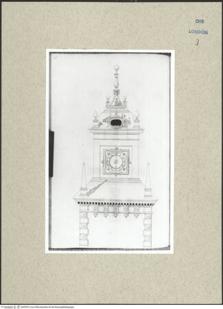 Vorderseite von Courtauld Institute [https://www.deutsche-digitale-bibliothek.de/content/lizenzen/rv-ez/] Varii Disegni d'Architettura...Seite 46: Aufriss eines Kirchturms - , bh495473_recto. Foto.