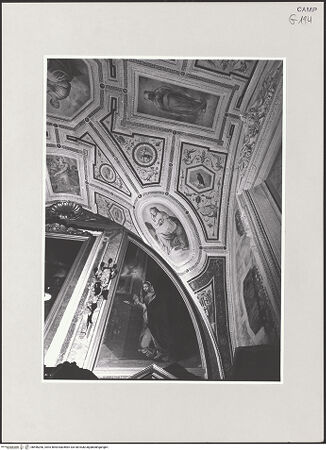 Vorderseite von ICCD [https://www.deutsche-digitale-bibliothek.de/content/lizenzen/rv-ez/] DeckenfreskenAltarjoch - Gewölbezwickel mit Tugendallegorien, bh496260_recto. Foto.