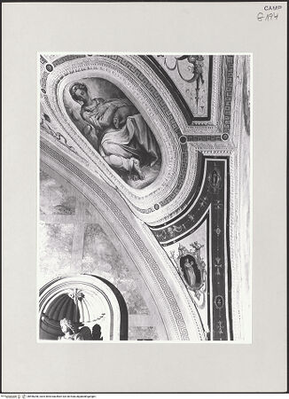 Vorderseite von ICCD [https://www.deutsche-digitale-bibliothek.de/content/lizenzen/rv-ez/] DeckenfreskenEingangsjoch - Gewölbezwickel mit Tugendallegorie, bh496268_recto. Foto.