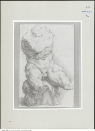 Vorderseite von Teylers Museum [http://creativecommons.org/publicdomain/mark/1.0/] Römische StudienmappeTorso Belvedere - , bh496303_recto. Foto.