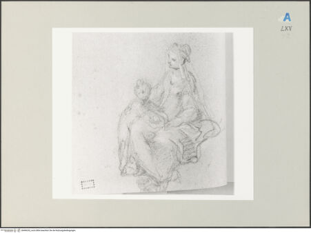 Vorderseite von Teylers Museum [http://creativecommons.org/publicdomain/mark/1.0/] Römische StudienmappeMadonna mit Kind - , bh496332_recto. Foto.