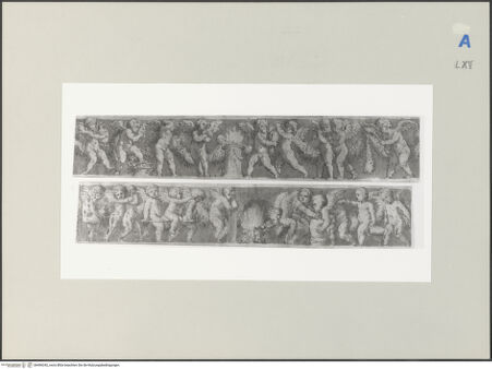 Vorderseite von Teylers Museum [http://creativecommons.org/publicdomain/mark/1.0/] Römische StudienmappeZwei Puttenfriese (nach Polidoro?) - , bh496342_recto. Foto.