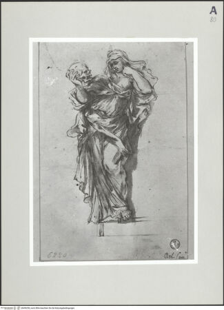 Vorderseite von Museum [https://www.deutsche-digitale-bibliothek.de/content/lizenzen/rv-ez/] Allegorische Figur mit einem Schädel in der Hand - , bh496350_recto. Foto.