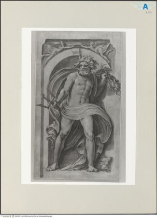 Vorderseite von Haarlem, Teylers Museum [https://www.deutsche-digitale-bibliothek.de/content/lizenzen/rv-ez/] Neptun, nach Polidoro - , bh496897_recto. Foto.