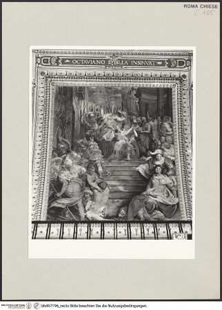 Vorderseite von Sopr. BAS ROMA [https://www.deutsche-digitale-bibliothek.de/content/lizenzen/rv-ez/] GewölbeausmalungAugustus und die Sibylle - , bh497196_recto. Foto.