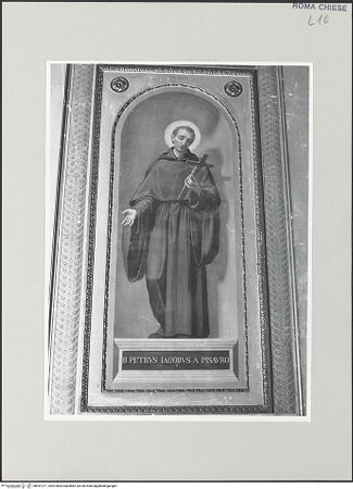 Vorderseite von Sopr. BAS ROMA [https://www.deutsche-digitale-bibliothek.de/content/lizenzen/rv-ez/] Vier selige AugustinerDer selige Jacopo Piasuro - , bh497217_recto. Foto.