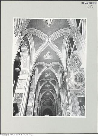 Vorderseite von Sopr. BAS ROMA [https://www.deutsche-digitale-bibliothek.de/content/lizenzen/rv-ez/] Sant'Agostinorechtes Seitenschiff - Gewölbe, bh497245_recto. Foto.