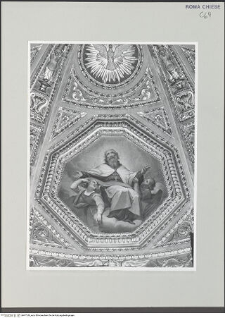 Vorderseite von Sopr. BAS ROMA [https://www.deutsche-digitale-bibliothek.de/content/lizenzen/rv-ez/] Gottvater und Szene aus dem Leben des heiligen AugustinusGottvater - , bh497249_recto. Foto.