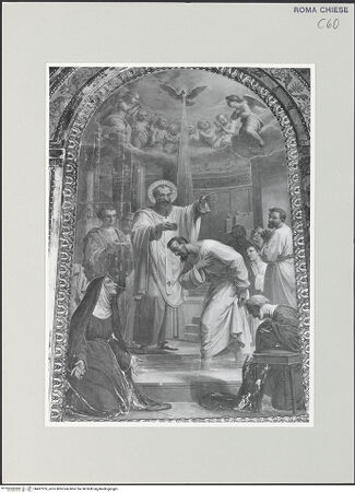 Vorderseite von unbekannt [https://www.deutsche-digitale-bibliothek.de/content/lizenzen/rv-ez/] Szenen aus dem Leben des heiligen AugustinusTaufe des Heiligen - , bh497255_recto. Foto.