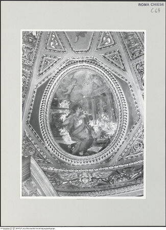 Vorderseite von Sopr. BAS ROMA [https://www.deutsche-digitale-bibliothek.de/content/lizenzen/rv-ez/] Gottvater und Szene aus dem Leben des heiligen AugustinusBerufung des heiligen Augustinus - , bh497257_recto. Foto.