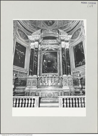 Vorderseite von Sopr. BAS ROMA [https://www.deutsche-digitale-bibliothek.de/content/lizenzen/rv-ez/] Altar der Cappella di Sant'Agostino - , bh497267_recto. Foto.