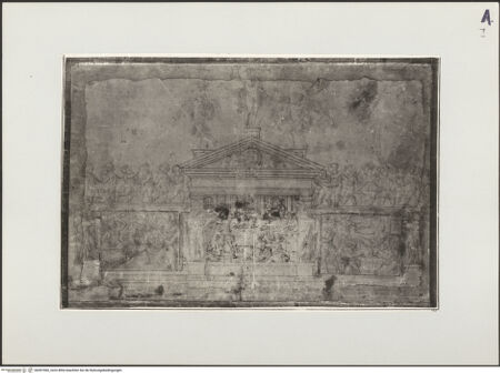 Vorderseite von Museum [https://www.deutsche-digitale-bibliothek.de/content/lizenzen/rv-ez/] Entwurf für ein Medici-Grabmal (Leo X. oder Clemens VII.) - , bh497460_recto. Foto.