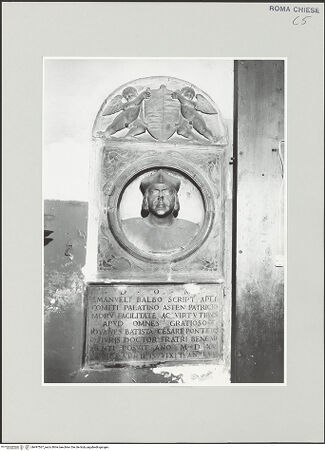 Vorderseite von Sopr. BAS ROMA [https://www.deutsche-digitale-bibliothek.de/content/lizenzen/rv-ez/] Grabmal für Emanuele Balbo - Gesamtansicht, bh497567_recto. Foto.