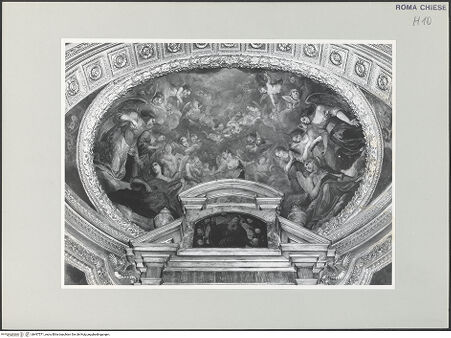 Vorderseite von Sopr. BAS ROMA [https://www.deutsche-digitale-bibliothek.de/content/lizenzen/rv-ez/] Freskierung der Cappella di San Pietro (già dell'Annunziata)Musizierende Engel - , bh497571_recto. Foto.