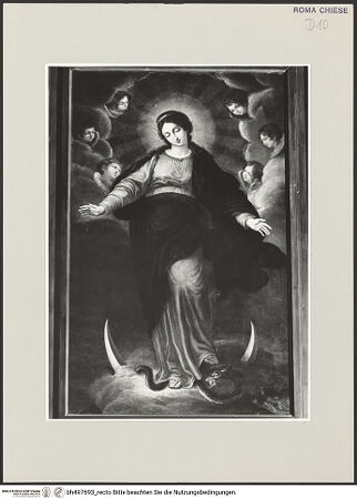 Vorderseite von Sopr. BAS ROMA [https://www.deutsche-digitale-bibliothek.de/content/lizenzen/rv-ez/] Immaculata - , bh497693_recto. Foto.